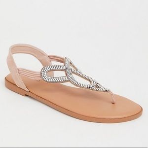 Torrid blush gemstone sandals 10W